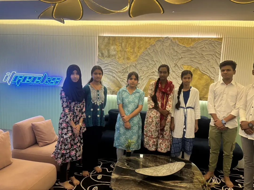 Internship Selected Students in their Office in Dewas