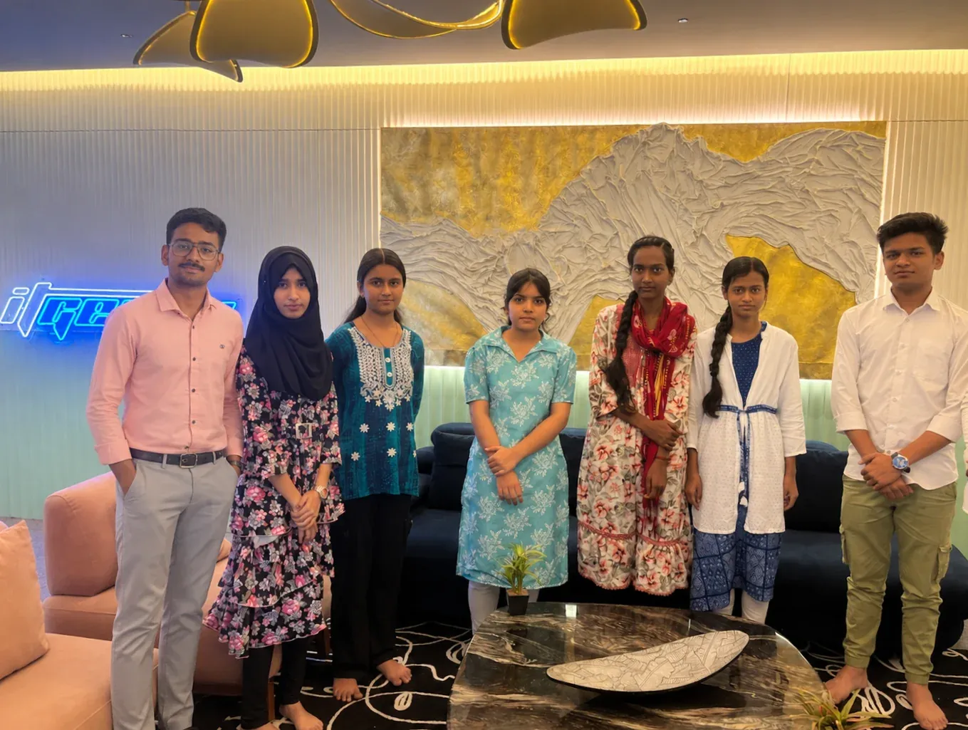 CodeYogi students at the itGeeks office after being hired